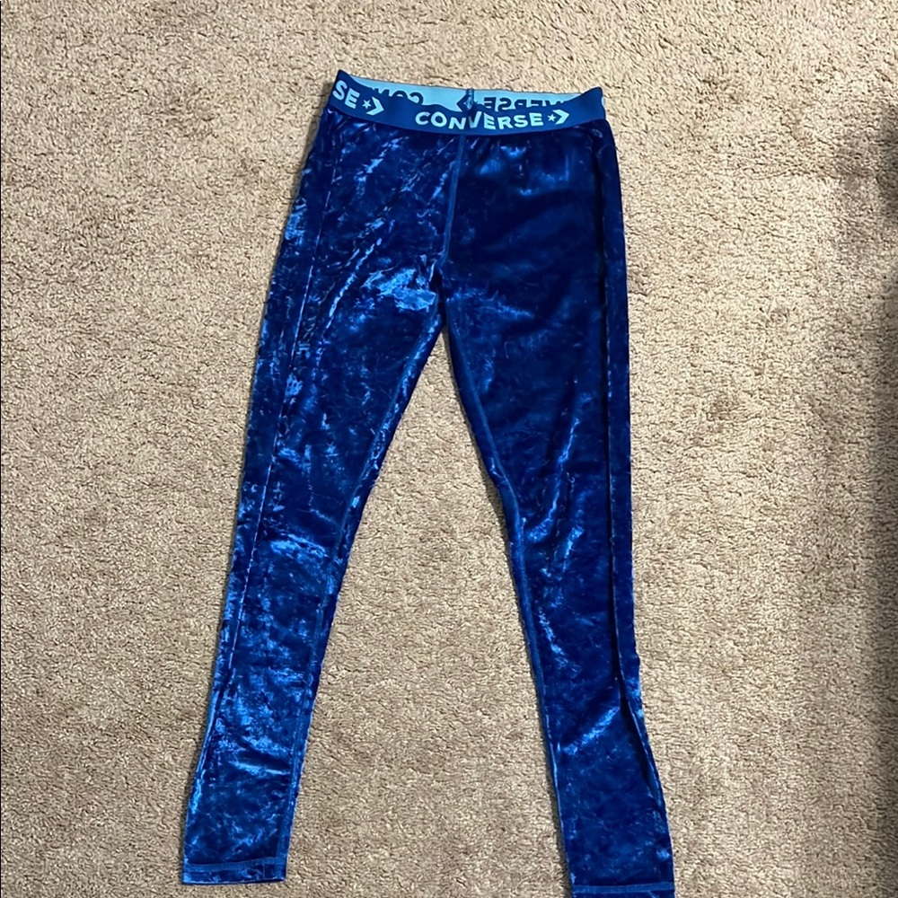 Converse Miley Cyrus Blue Velvet Leggings